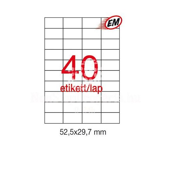 Etikett A1778 29,7x52,5mm 500ív Apli