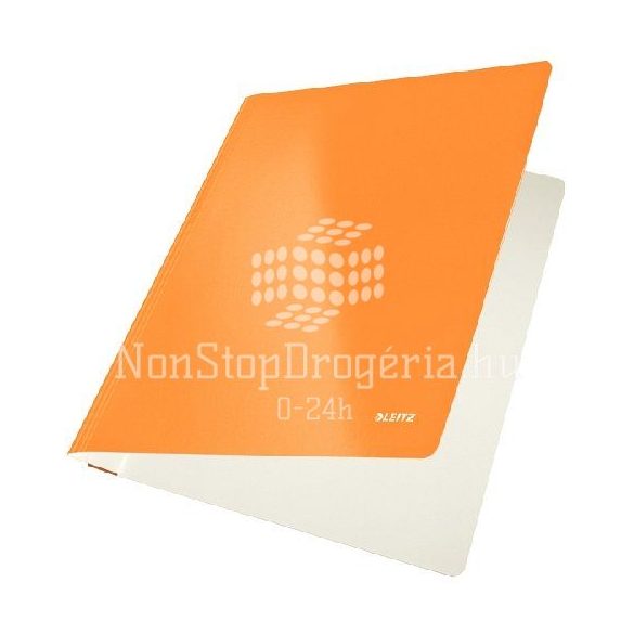 Gyorsfűző karton Leitz lakkfényű - narancssárga