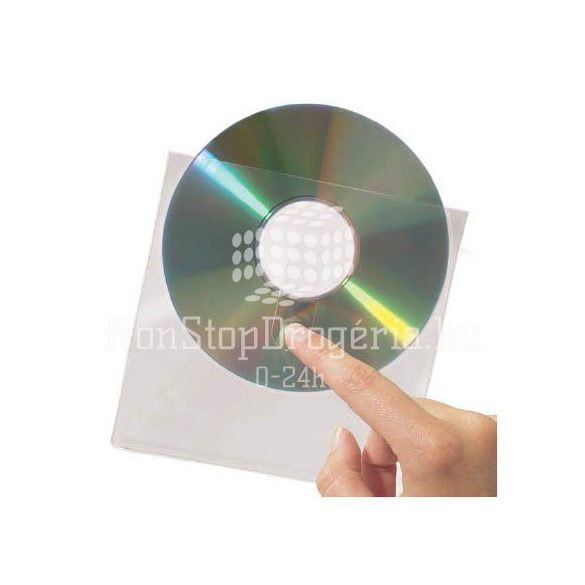 CD/DVD tároló tok öntapadós 3L 127×127mm 10db/csom