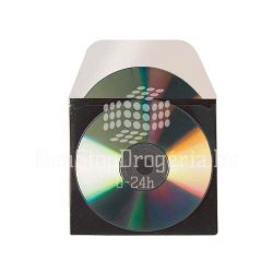   CD/DVD tároló tok középelválasztóval és ráhajtható lezáró-füllel 3L 127×127mm 10db/csom