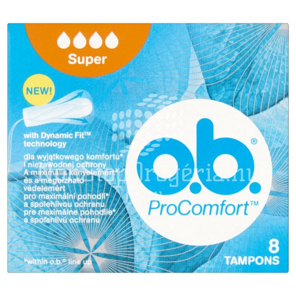 o.b. tampon 8 db ProComfort Super (24 db/#)