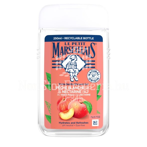 Le Petit Marseillais krémtusfürdő 250 ml Őszibarack & organikus nektarin