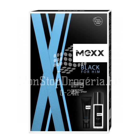 MEXX ajándékcsomag Black MAN (Natural spray + tusfürdő)