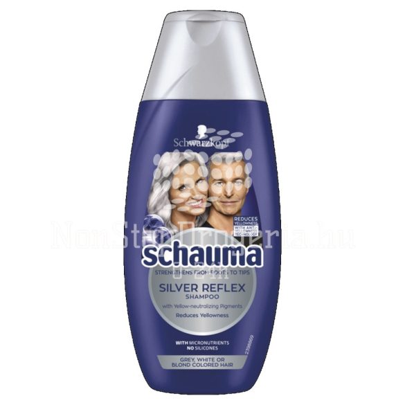 Schauma sampon 250 ml Hamvas csillogás (sárga hatás ellen, szőkített és ősz hajra)