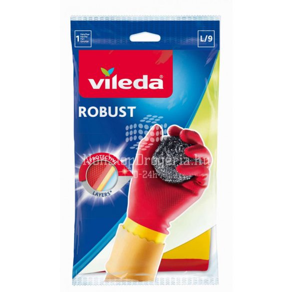 VILEDA Robuste háztartási kesztyű L méret