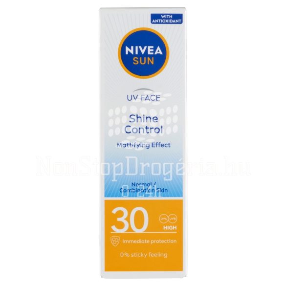 NIVEA SUN FF30 Shine Control Napozó arckrém 50 ml