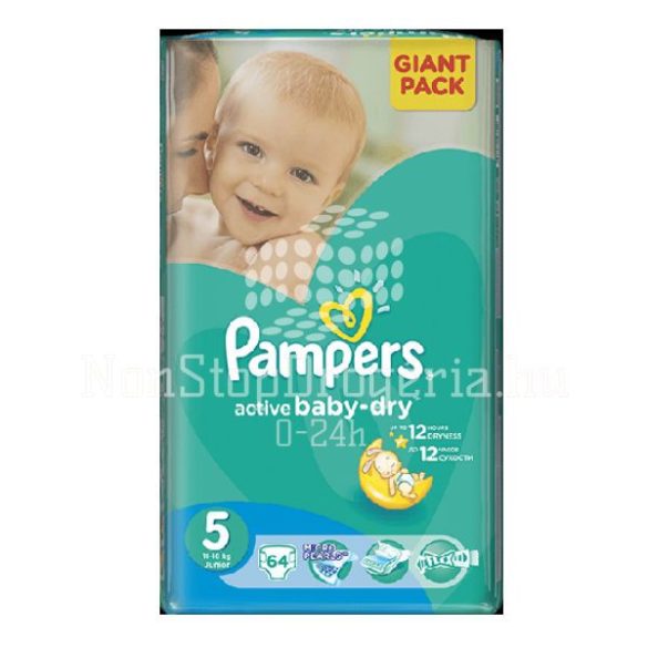 PAMPERS ACTIVE BABY DRY PELENKA JUNIOR 11-18KG 64DB