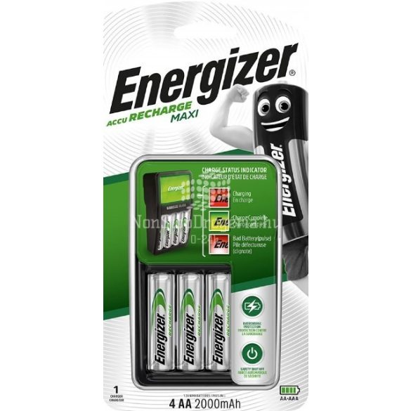 Akkutöltő Energizer Maxi + 4db AA Power 2000mAh akku NZRCX002
