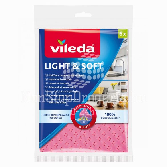 VILEDA Light&Soft 6 db eldobható törlőkendő