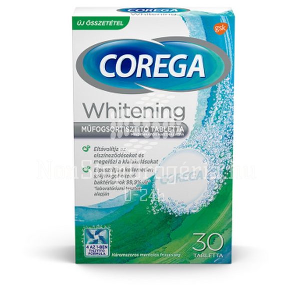 Corega Tabs Dental White műfogsortisztító tabletta 30 db