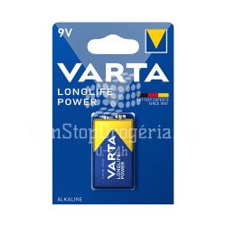 Elem Varta Longlife Power tartós 6LR61 9V-os 4922121411