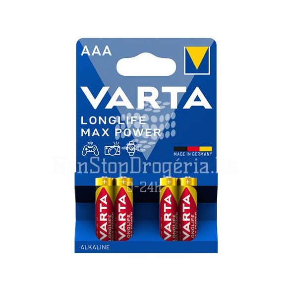 Elem Varta Max-Tech alkáli LR3 mikro 1,5V 4db 4703101404