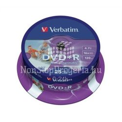 DVD+R Verbatim 4,7GB 16x nyomtatható 25db/henger 43539
