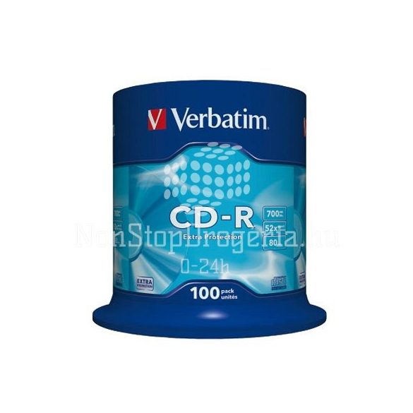 CD-R Verbatim 700MB 52x (Datalife) 100db/henger 43411
