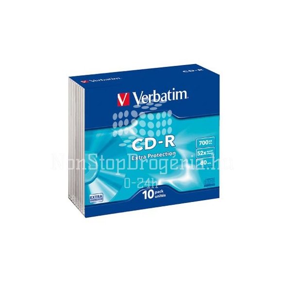 CD-R Verbatim 700MB 52x (DataLife) 10db slim EXTRA 43415