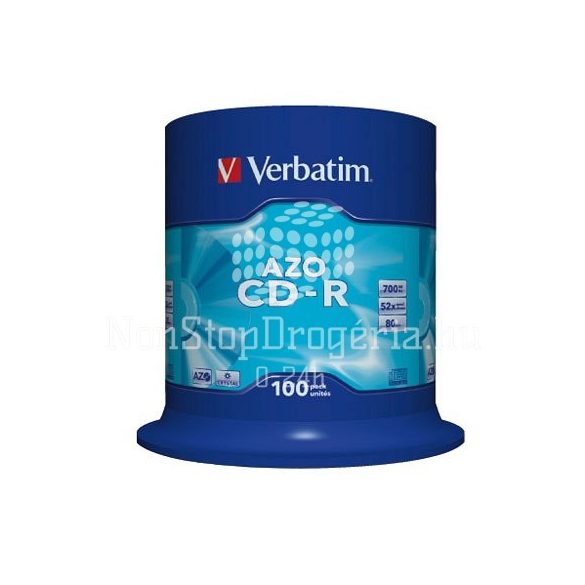 CD-R Verbatim 700MB 52x 100db/henger AZO 43430