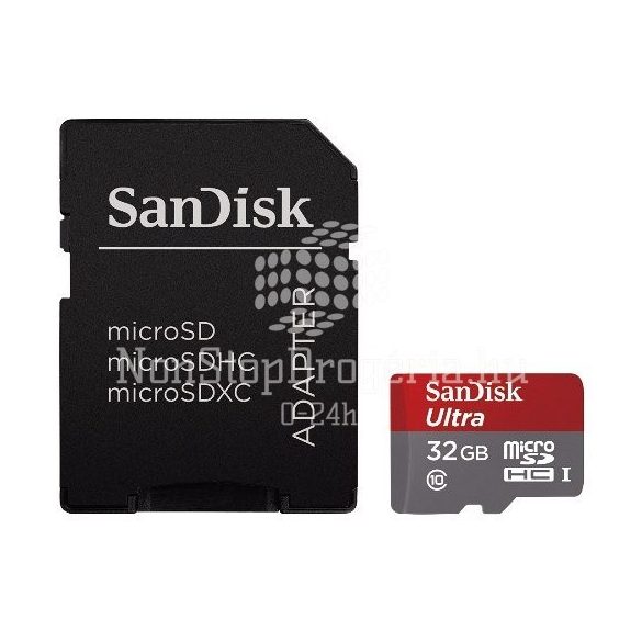 Memóriakártya SanDisk Micro SDHC Ultra 32GB + adapter Class10, A1+Android APP