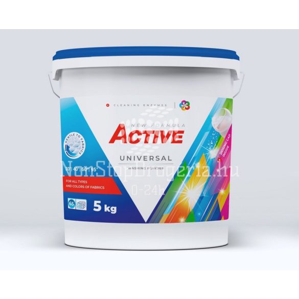 Active mosópor 5 kg vödrös Universal (65 mosás)