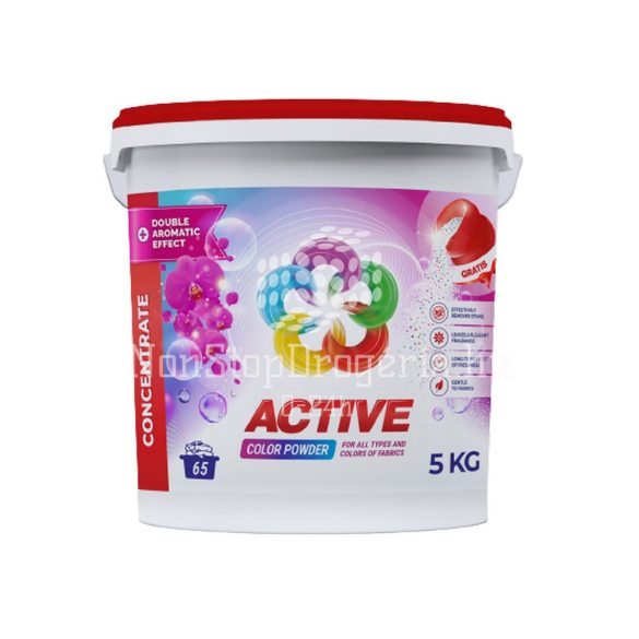 Active mosópor 5 kg vödrös Color (65 mosás)