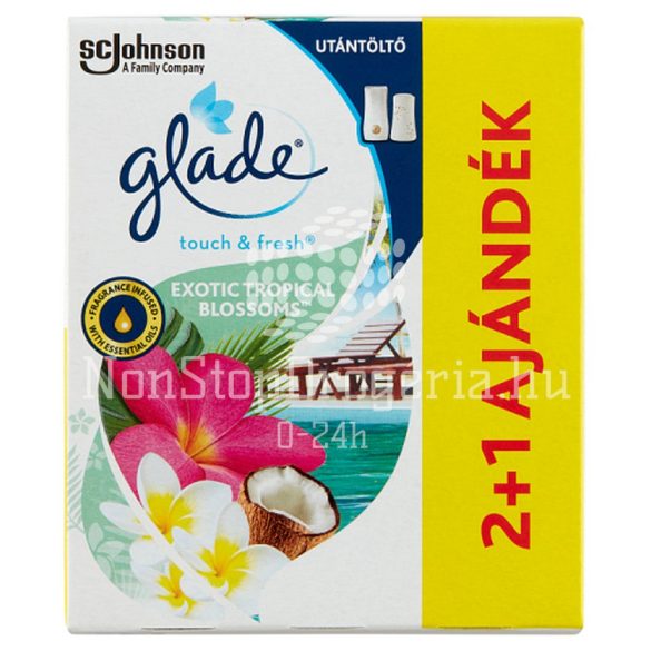 Glade® Touch&Fresh utántöltő 10 ml 2+1 Tropical Blossom