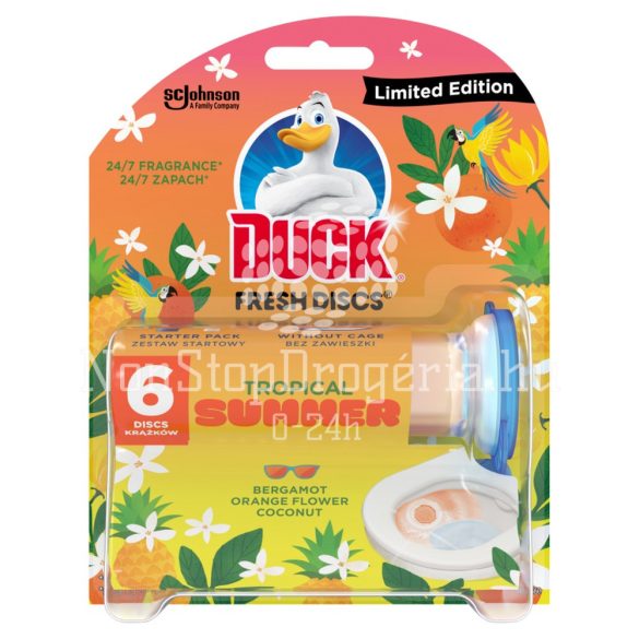 Duck® Fresh Discs zselés WC-öblítő korong 36 ml Tropical Summer