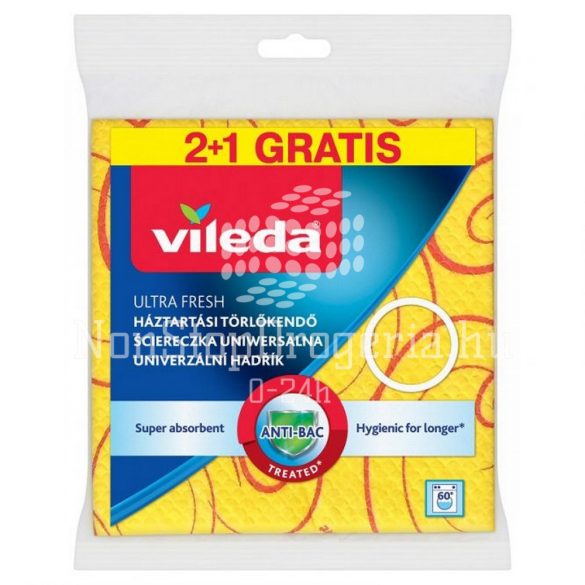VILEDA Ultra Fresh háztartási törlőkendő 2+1 db