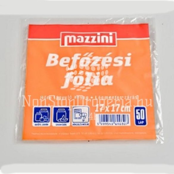 MAZZINI Befőzési fólia 50 db 17x17 cm