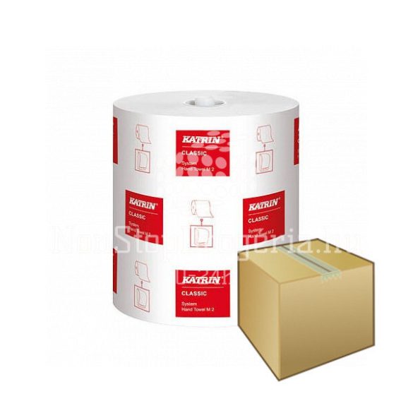 Kéztörlő Katrin Classis System M2 tekercses 19cm/160m 2rétegű fehér újrahasznosított DB-OS KARTON ÁR