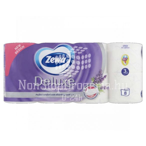 Zewa Deluxe toalettpapír 3 rétegű 8 tekercs Lavender Dreams