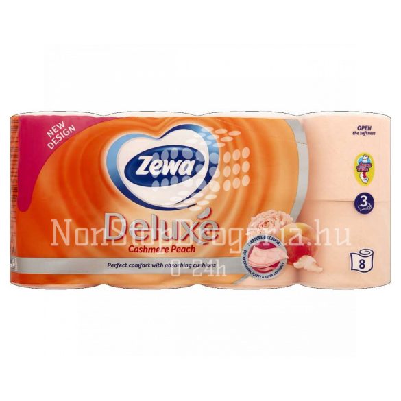 Zewa Deluxe toalettpapír 3 rétegű 8 tekercs Cashmere Peach