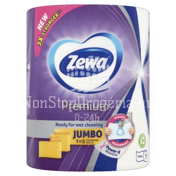 Zewa háztartási papírtörlő 3 rétegű 1 tekercses Prémium Jumbo