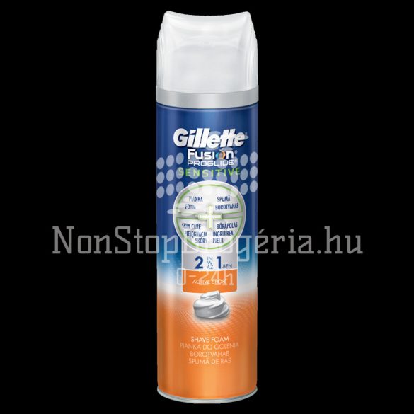 Gillette borotvahab Fusion Proglide Sensitive 2in1  250 ml