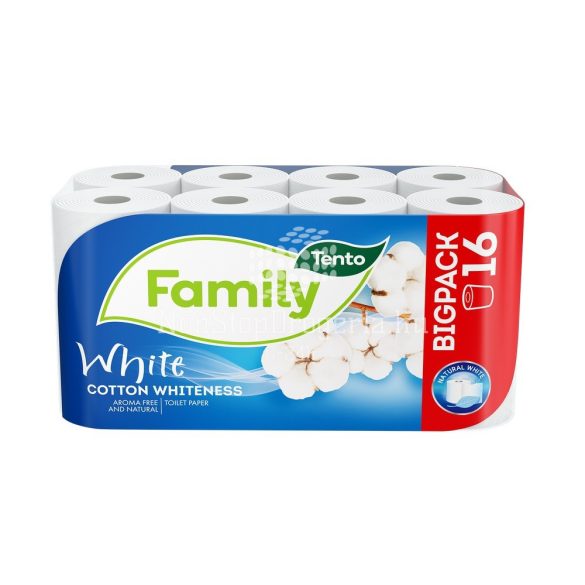 TENTO toalettpapír Family Cotton White 2 rétegű 16 tekercses