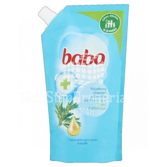 BABA folyékony szappan utántöltő 500 ml Antibakteriális teafaolajjal
