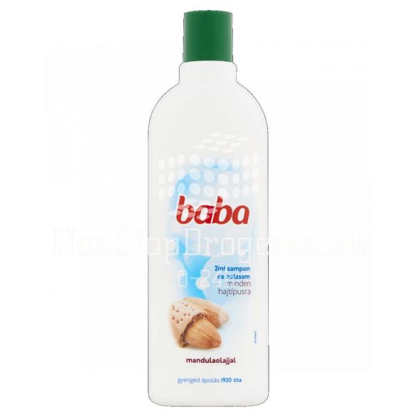 BABA 2in1 Sampon és Balzsam 400 ml Mandulaolajjal Minden hajtipusra