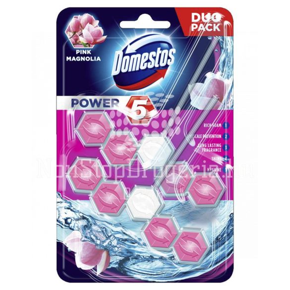 DOMESTOS Power5 WC-rúd 2x55 g Pink Magnólia