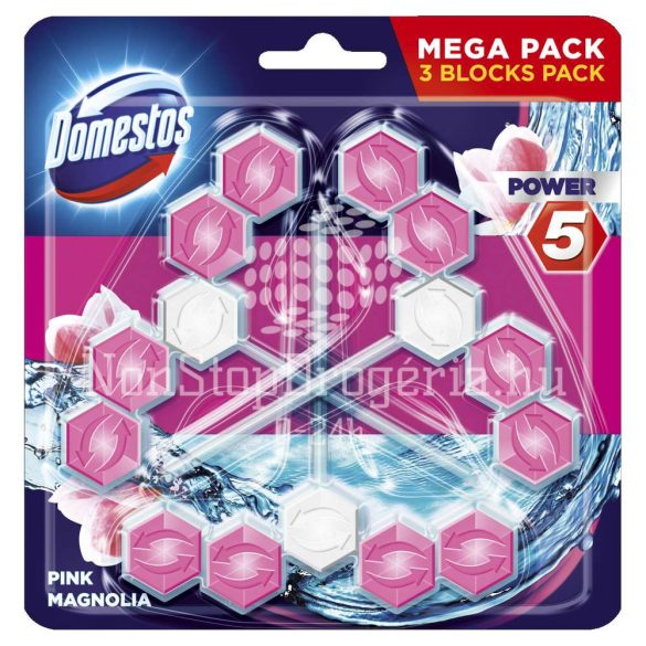 DOMESTOS Power5 WC-rúd 3x55 g Pink Magnolia