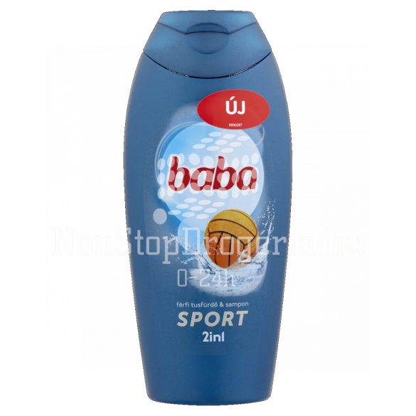 BABA férfi tusfürdő & sampon 400 ml Sport 2in1
