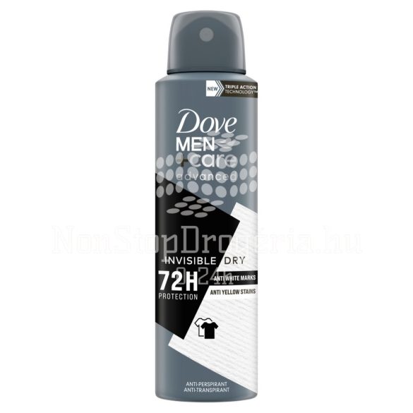DOVE Men+Care izzadásgátló dezodor 150 ml Invisible 72H