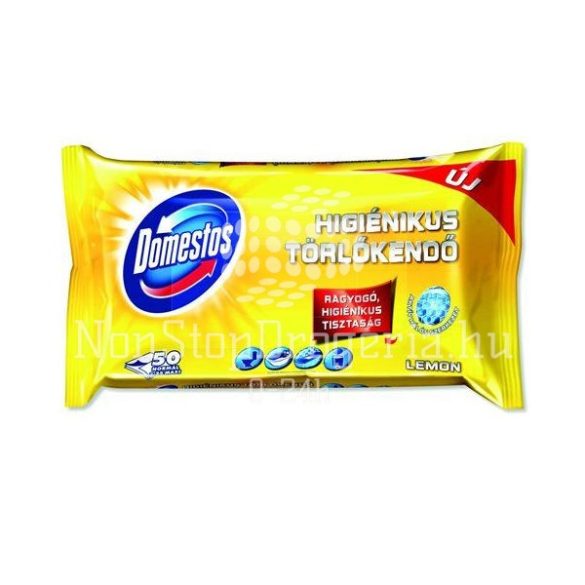 DOMESTOS fertőtlenítő törlőkendő 60 db Lemon