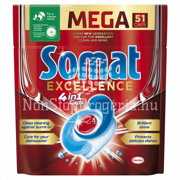 Somat Excellence mosogatógép kapszula 51 db Mega