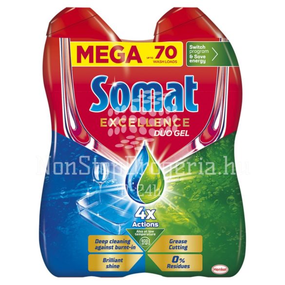 Somat mosogatógép Duo gél 2x630 ml Grease Cutting