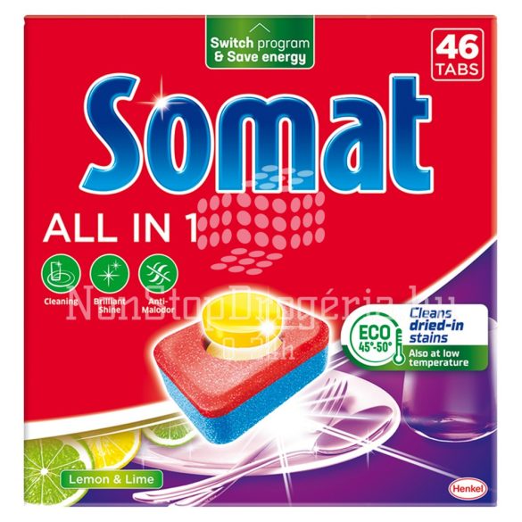 Somat All in One tabletta 46 db XL Lemon&Lime