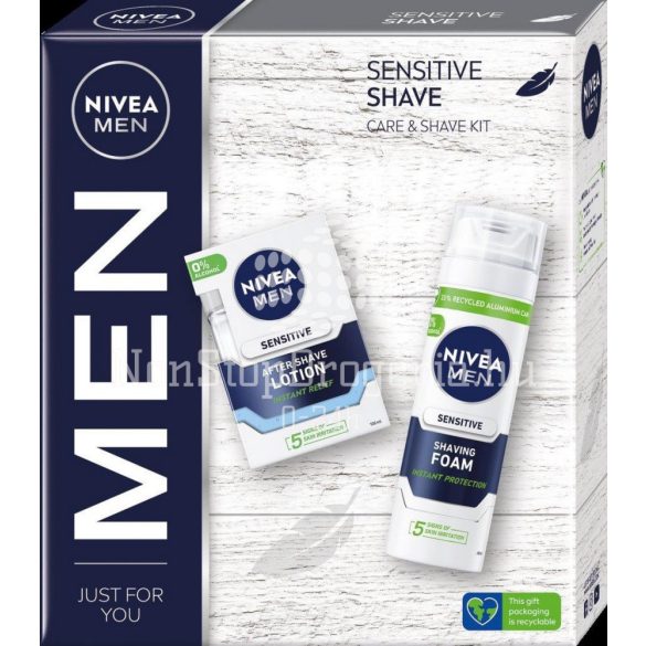 NIVEA MEN Sensitive Shave ajándékcsomag (borotvahab&after shave balzsam)